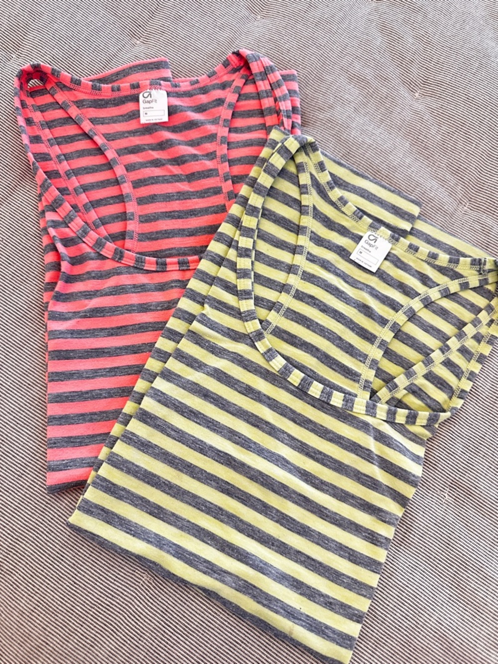 Gap Fit striped tank tops